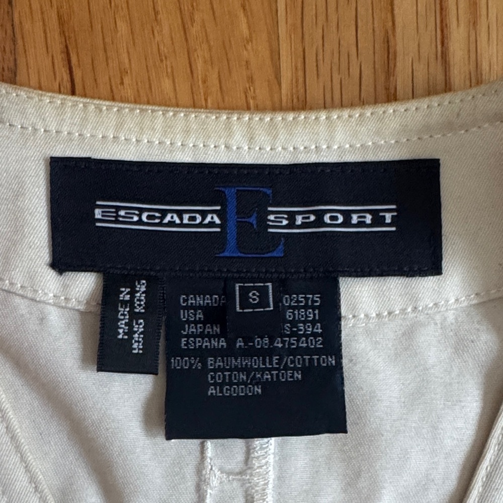 Escada Sport Cream Cotton Vest - Picture 2 of 5